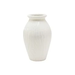Wood Ware Vase - / H 33 Cm - Wood Effect Striated Porcelain - Seletti